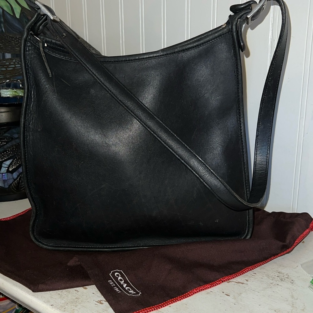 Vintage Coach 9073 leather purse Andrea bucket dust bag